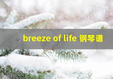 breeze of life 钢琴谱